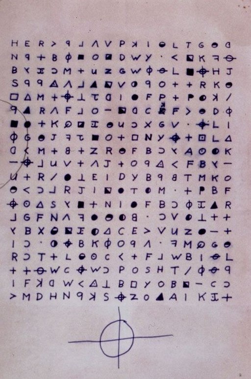 The cryptic letters of the Zodiac Killer that baffled investigators.